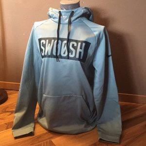 Blue Nike swoosh hoodie